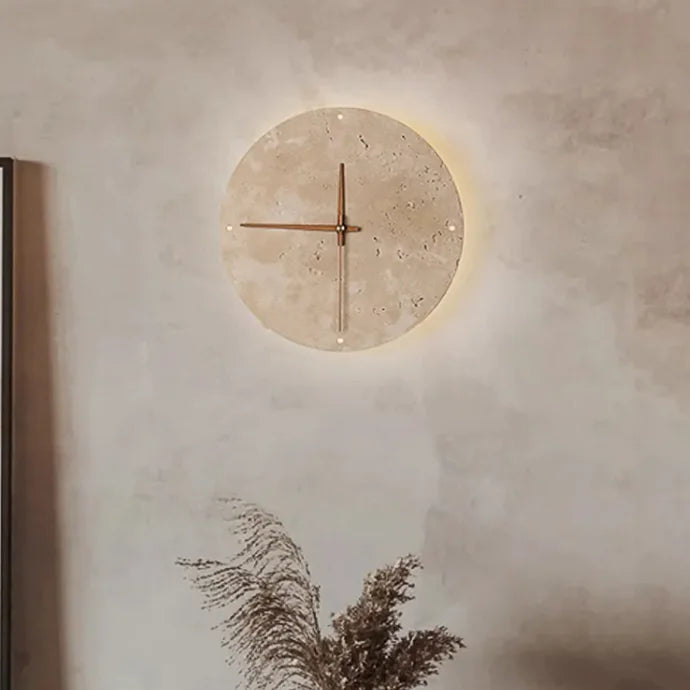 Stone Wall Clock Light