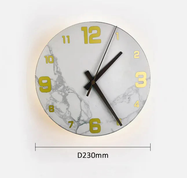 Stone Wall Clock Light