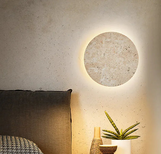 Stone Wall Clock Light